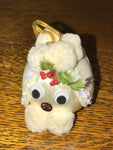 a** Vintage Satin Doggie Puppie 2.5”H Christmas Holiday Ornament