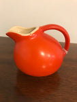 €¥ Vintage MCM Mid Century Burnt Orange Creamer Ceramic