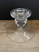 (L) <€€ Beautiful Vintage Pair Set/2 Elegant Glass Taper 3” Candle Holders