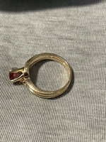 €* Vintage Ladies 14k Yellow Gold Ring with Pink Topaz (1ct) SI12 Clarity Medium Pink Hue