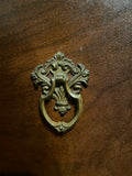 Vintage 4 Drawer DRESSER with Removable Mirror Queen Anne Legs Ornate Pulls Walnut Finish Buffet