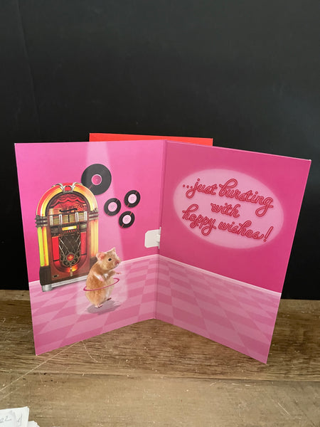 * New Valentine Card  Music Sound w/ Envelope Mice plays Cupid Shuffle