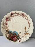 Vintage Set/3 Clarice Cliff A J Wilkinson England 5.75” Saucers “HARVEST” Floral Pattern