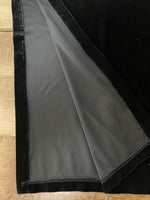 Womens Juniors LULY K Maxi Long Velvet Skirt Side Slits Black Size 7