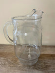a** Monogrammed “Z” Glass Handled Water Lemonade Pitcher 10”  Etched