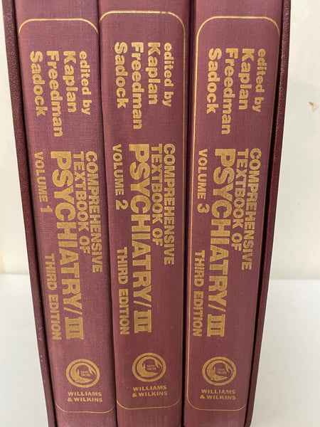 Vintage Comprehensive Textbook of PSYCHIATRY III 3 Vols 3rd Ed. Kaplan Freedman Sadock