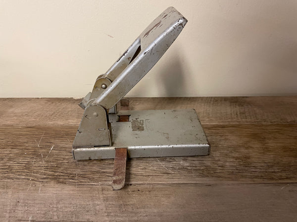 Vintage Metal Perforator, Paper Puncher, Black Office Hole Puncher