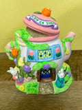 Easter Jubilee Porcelain Teapot House “Flower Shop” Bunnies Decor