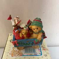 <€€ Vintage 1997 Cherished Teddies CINDY "This Train Is Bound for Holiday Surprises” 219177 Girl Toys