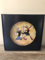 NEW Popeye Square Canvas Wall Display Clock Variety of Designs