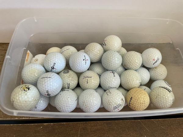 a* Lot/41 Top Flite, Pinnacle, Wilson, Spaulding, others White Golf Balls Used