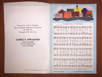 *Vintage CHRISTMAS CAROLS Songbook Song Book Cassell’s Appliances Atlanta GA 1963