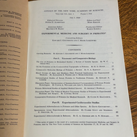 £* Annals of New York Academy of Sciences, Volume 162 Art 1 Experimental Medicine and Surgery in Primates 1969