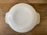 <€€ Vintage ANCHOR HOCKING Fire King 1 QT Casserole Dish White Blue Cornflower # 436
