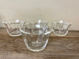 a** Set/4 Vintage Soda Fountain Dessert Custard Dishes Ruffle Edge