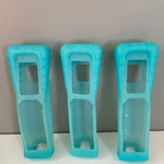 a* Remote Rubber Silicone Gel Cover Sleeves Blue Lot of 3 NYKD Wand for Nintendo Wii