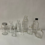 ~¥ Lot/9 Vintage Glass Apothecary Pharmacy Jars Bottles