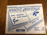 a** Vintage Season’s Greetings Band Orchestra Chorus 1st 2nd Horns CHRISTMAS CAROLS Music Book Pro Art 1958