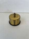 <€€ Vintage Solid Brass Postage Stamp Roll Dispenser Office Supplies  Decor