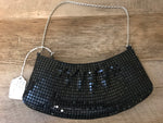 Womens Black Clutch Purse Bag Beaded Formal Evening