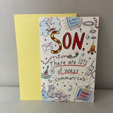 <€€ New Happy Birthday SON Greeting Card w/ Envelope