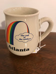 <€€ Vintage ATLANTA “The End of the RAINBOW” Coffee Cup Mug Pottery Papel