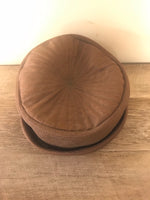 a** Vintage Womens Marche' Exclusive Brown Pillbox Hat 7” Band