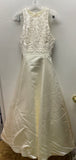 <€€ Demetrios Bridal Size 6 Ivory Beaded Sleeveless  Wedding Dress Gown Removable Train