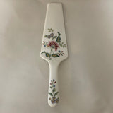 ~€ Vintage Andrea By Sadek Buckingham 10" Cake Pie Server White Floral Ceramic