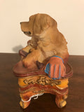 a** Vintage Dog Figurine Sitting on Table