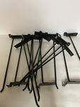 Lot of 15 Slatwall Hooks Hangers Black Metal