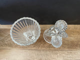 a** Pair/Set of 2 The American Crystal Collection 7 1/4" Angel Candleholders 24% Lead Crystal USA Taper