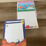 *Lot/10 Misc Fall Party Dogs Fish Plaids Scrapbook Paper Single Sheets 4-12X12 & 6-11x9