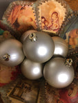 a** Gold Matte Christmas Holiday Ornament 7” Lot of 6