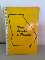 <€€ Vintage From Peaches to Peanuts Spiral Bound Cookbook Janice Campbell 1977 Georgia