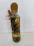 ~€ Vintage Decorative Bottle with Potpourri Flowers in Oil Bathroom Bedroom French Decor Shabby Chic