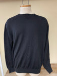€ Mens FAIRWAY & GREENE Italian Merino Black Wool Sweater Long Sleeve Sz Large