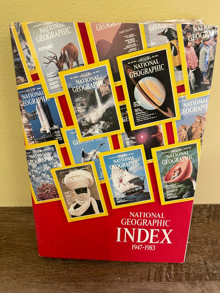 Vintage National Geographic Index 1947-1983 Hardcover Dust Jacket