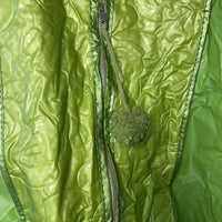 Vintage Vinyl Lime Green 2 Hanger Framed Dress Garment Bag Closet Storage Dust Cover