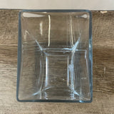 a** Clear Block Rectangle  7.25” Vase Vessel Candle Holder