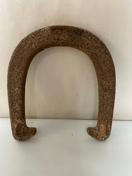Vintage Used Rustic Large Horse Shoe Ringer Good Luck Western   7.5” H x 7" W  Good condition, Rusty