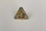 a* Vintage Freemason Masonic Eastern Star Single Collar Tip Gold-tone Metal