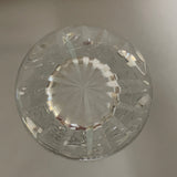 a** Heavy Crystal Clear 6.5” Flower VASE Diamond Cut Etched Decor