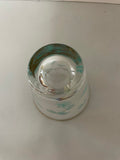 a** Single Vintage MCM Aqua Turquoise Dbl Shot Cordial High Ball Glass Barware