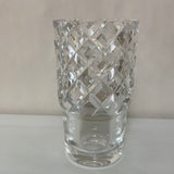 a** Heavy Crystal Clear 8” Flower VASE Diamond Cut Decor