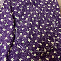 Vintage Womens Juniors Small Sleeveless Purple Floral 3 Button Smock Vest