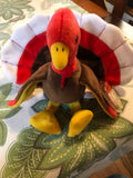 a* Vintage Retired TY BEANIE BABY “Baby Gobbles The Turkey” 1996 Tag P.V.C. Pellets