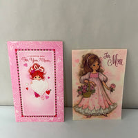 a* Vintage Lot/3 Used Mom Birthday Greeting Cards Crafts Scrapbooking