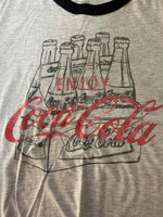 € Vintage Mens Enjoy COCA COLA Gray Short Sleeve Small