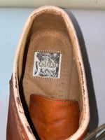 Mens Italy PROPERTY Leather Wingtip Oxford Lace Up Dress Sz 9M Shoes Chestnut Brown